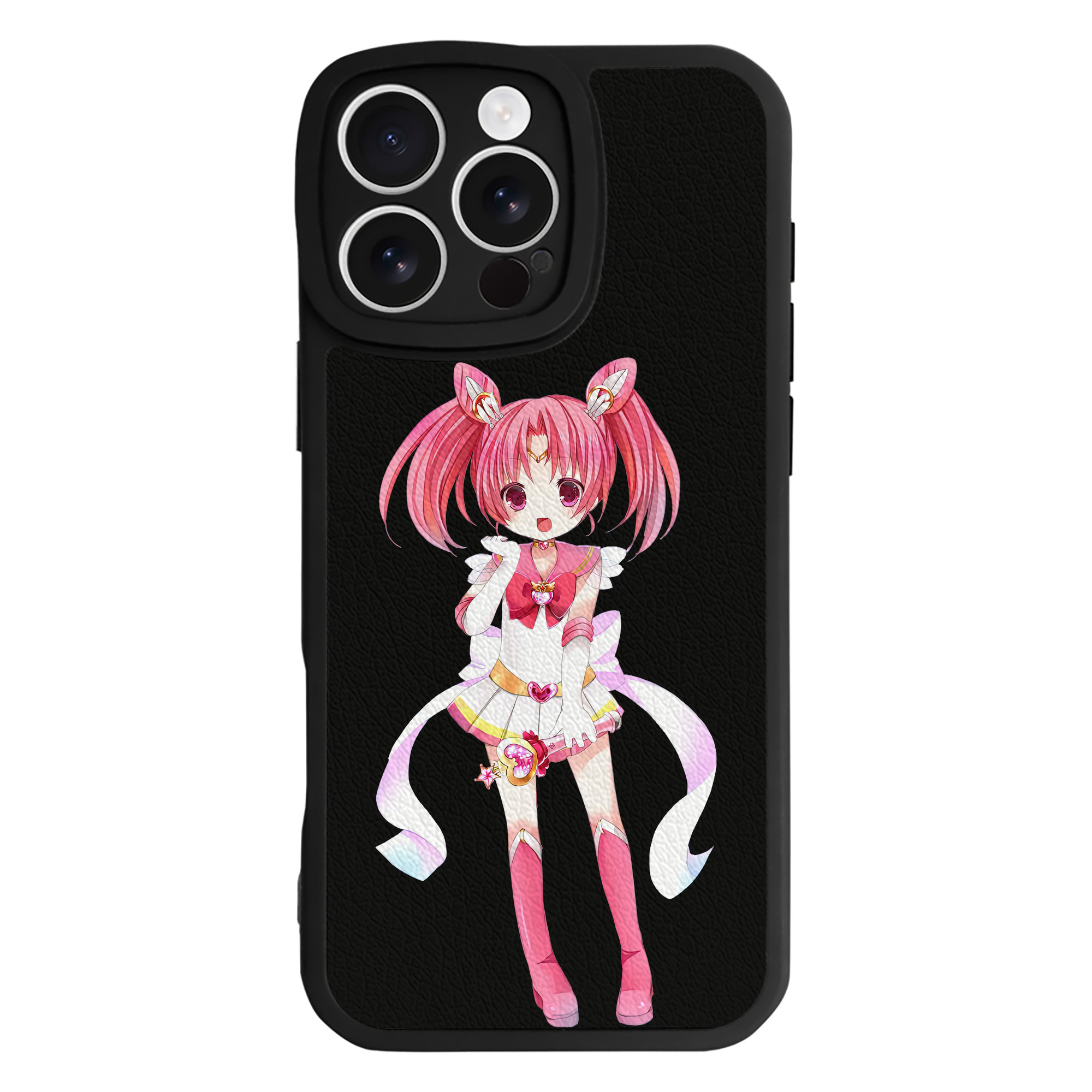 （画像用） 美少女戦士セーラームーン ちびうさ Sailor Moon Chibiusa Tsukino Usagi Small Lady Serenity 【iPhone 16シリーズ対応】シリコンスマホケース（レザー調） 材質：シリコン